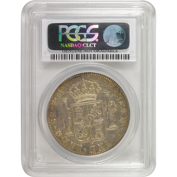 メキシコ1797年8レアル銀貨 ジャワ加刻印 PCGS AU RR
