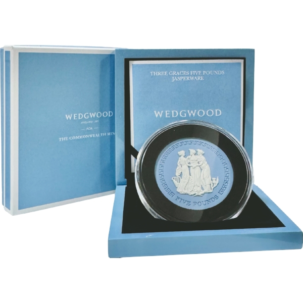 ウェッジ・ウッド2018年 スリーグレイセス 陶製ジャスパーウェア2ポンド貨