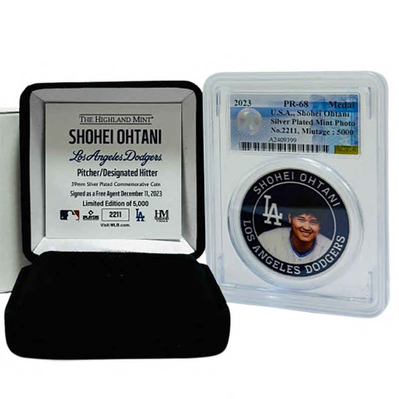 米ハイランドミント社製 2024年 大谷翔平ドジャース入団記念メダル ACCA PR68