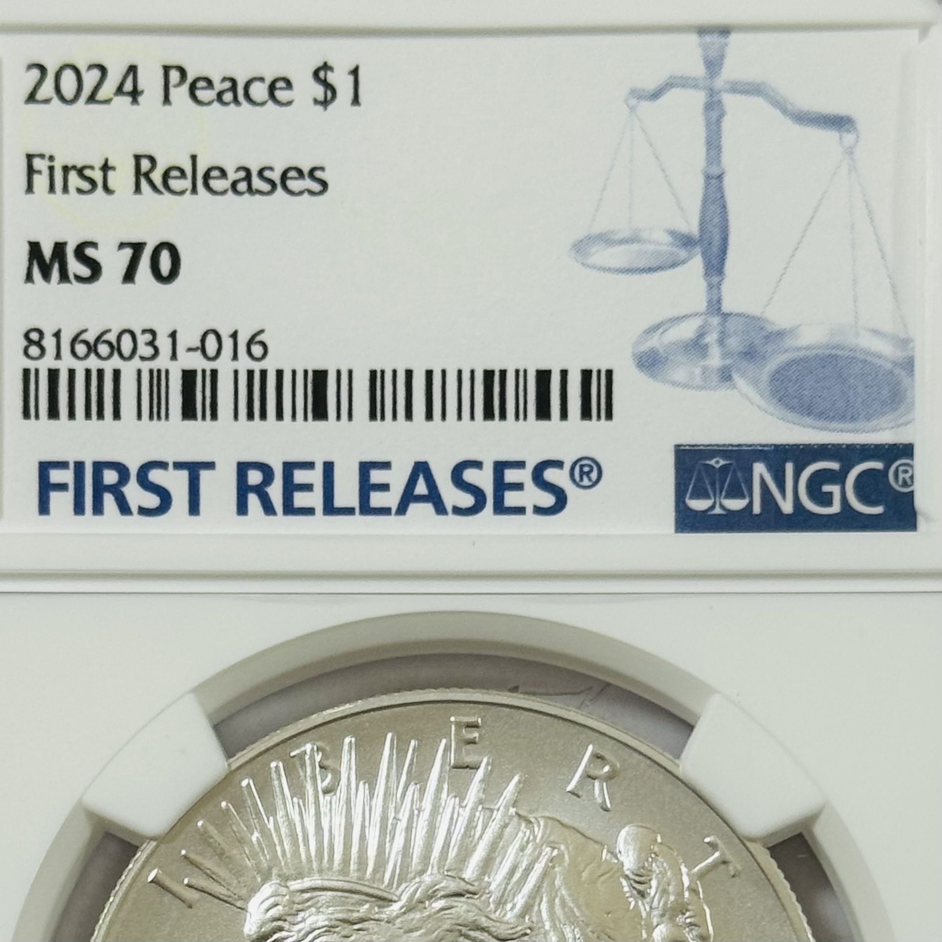 【完売】PCGS MS70 FastRelease 合衆国2023年銘 ピース1ドル銀貨 最高鑑定品